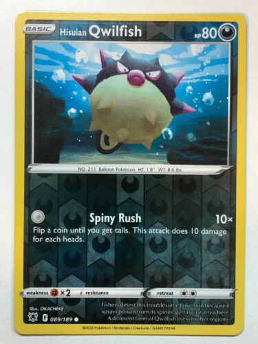 Pokemon Astral Radiance Hisuian Qwilfish 89/189 Reverse Holo NM/M  - Picture 1 of 1