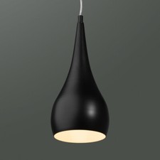 Ceiling Pendant Black Modern Designer Teardrop Light - Living Room - Dining Room