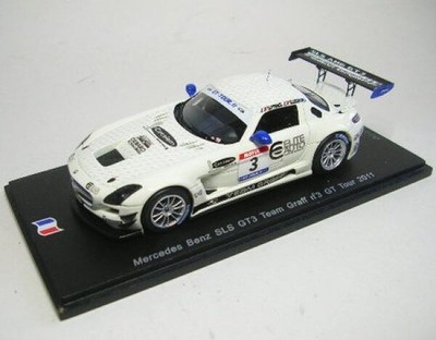 Miniature Spark 1/43 Mercedes SLS GT3 Team Graff, N°17 GT Tour 2011, état Neuf