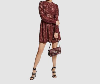 long lace dresses for wedding guest Burgundy Wedding Guest Dress main image 1