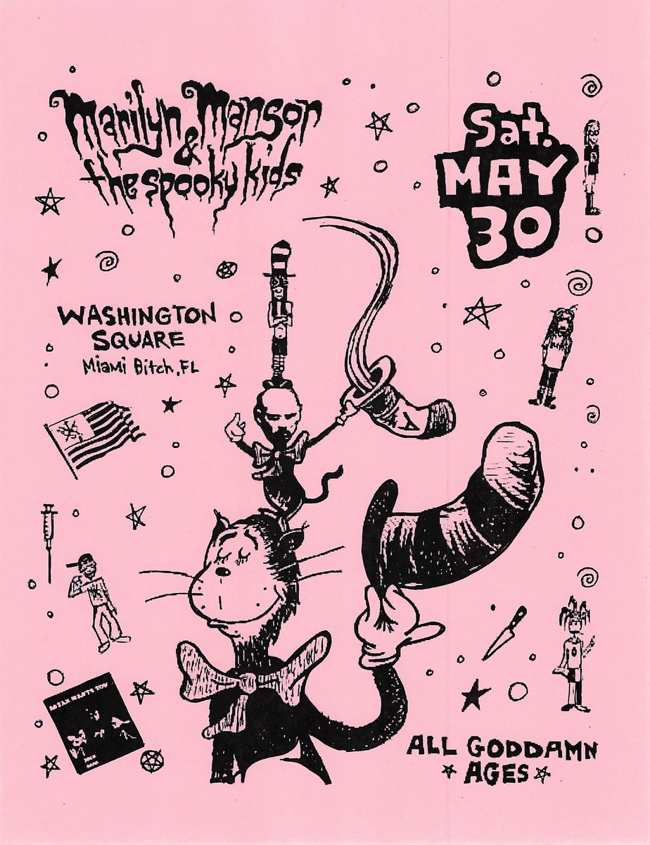 Marilyn Manson Concert Flyer 1992 Washington Square | eBay