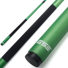 USED. 58" 2-Piece Fiberglass Graphite Composite Billiard Pool Cue - 19oz. Green