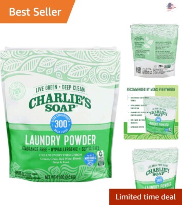Green Laundry Powder - Super Powerful Deep Cleaning - 300 Loads, 1 Pack