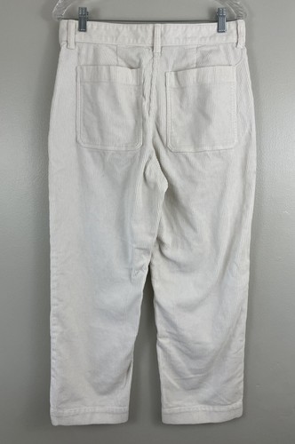 Pantalones Everlane Cortos Rectos Pana Hueso Marfil Relajados Informales Trabajo Talla 12 - Imagen 3 de 5