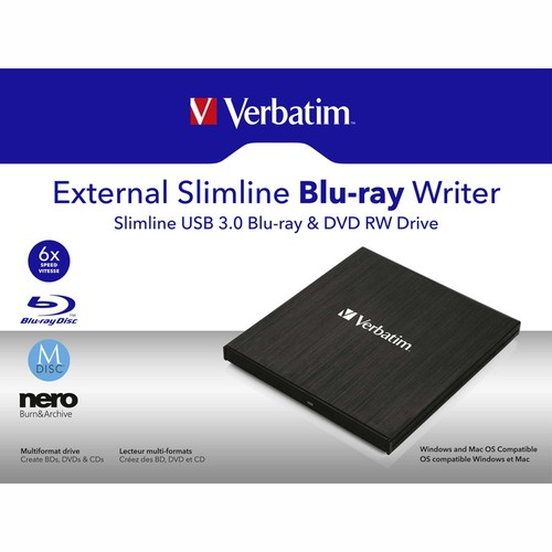 Verbatim Bluray BDXL Brenner extern USB 3.0 6x/8x/24x Portable