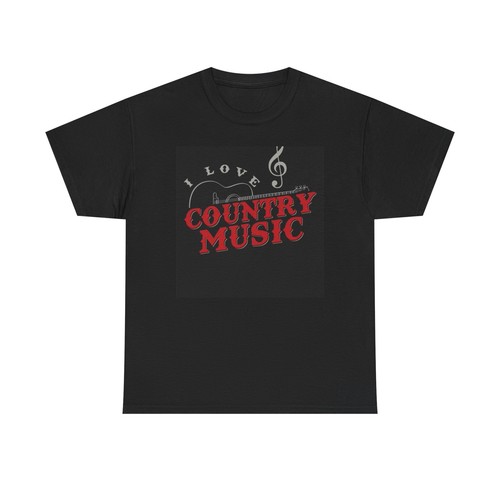 Country Music Tshirt Love Country USA Retro Cowboy Unisex Heavy Cotton Tee