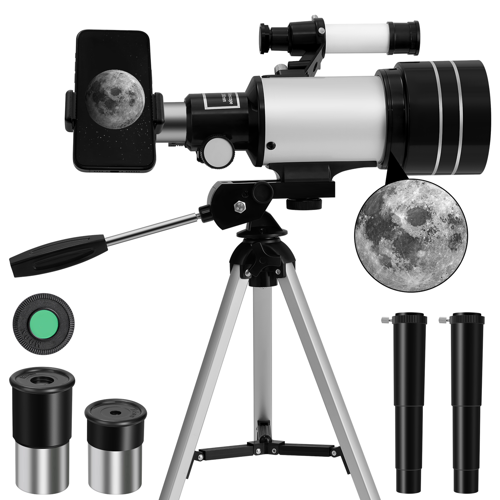 Professional Astronomical Telescope with High Tripod For HD Viewing Adults Kids