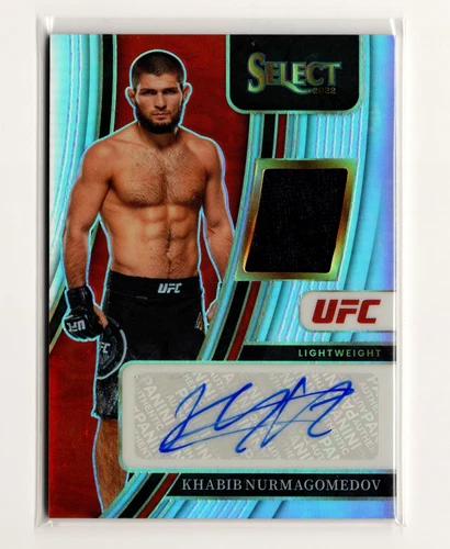 2022 Panini Select UFC Autographed #AM-KBN Khabib Nurmagomedov /199 FIGHTER-WORN