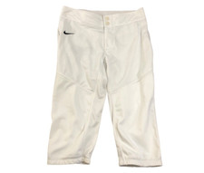 Nike Dri Fit Baseball Pants Mens White L Sportswear Performance 100 Polyester