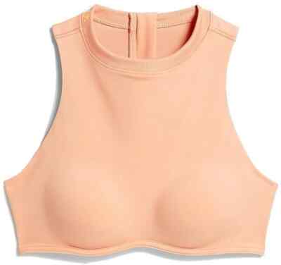 Adidas X Ivy Park Beyoncé Crop Top Padded High Neck Coral M UK 12 14