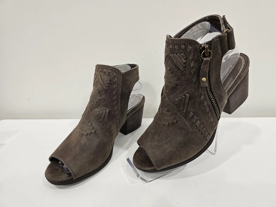 Baretraps Ivalyn Mushroom Brown Block Heel Open Toe Bootie/Sandal Size 7.5 M - Image 3 of 4