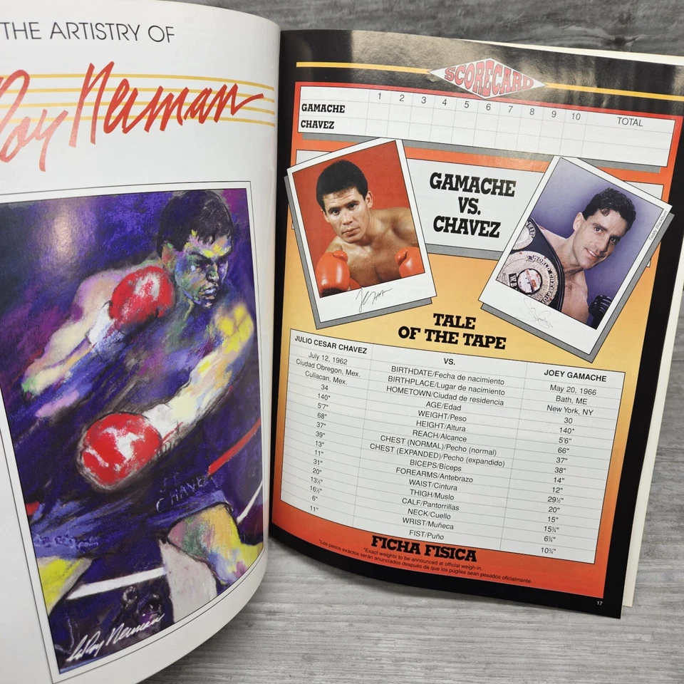 Julio Cesar Chavez vs Gamache Carbajal vs Rivera 1996 Boxing Program w DeLaHoya - Image 3 of 4