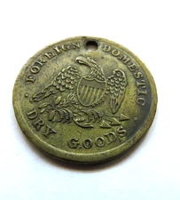 SMITH MURPHY & CO. FOREIGN DOMESTIC DRY GOODS PENDENT PHILADA. HARD TIMES TOKEN
