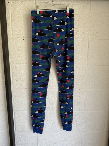 EUC Hanna Andersson SZ 150 US 12 Killer Whale pajamas Long Johns Multicolor - Picture 11 of 13