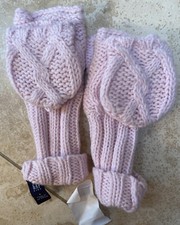 New Gap Kids Pink Cable Knit Fingerless/Mittens Size S