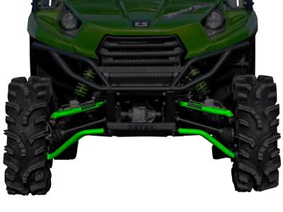 SuperATV High Clearance 1.5'' Forward Offset A Arms for Kawasaki Teryx - Green