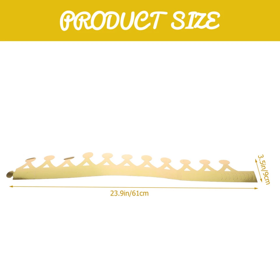 12 un. Corona Cumpleaños Sombreros Papel Dorado Lindo Corona Gorra Baby Shower Fiesta Suministros Foto 3 de 4