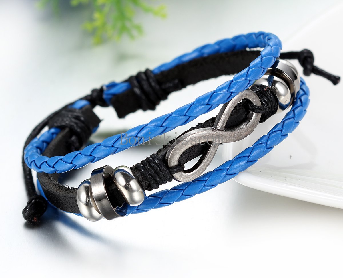 Boho Style Bracelet Multi-Layer Leather Wrap Bracelet With Gold Circle Charm - Boho Handmade Jewelry For Women O Ring Bracelet Leather