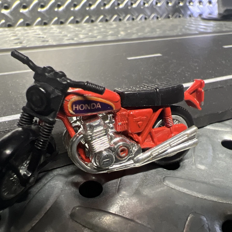 Honda CBX Mini Diecast Modelo Moto 1974 Naranja Soporte Lateral y Dirección Set 3 Foto 4 de 4