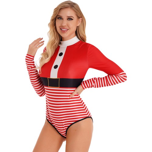 Body Babydoll de Leotardos para Mujer Elegante Navidad Impresión 3D Mameluco Ropa de Playa - Imagen 15 de 78
