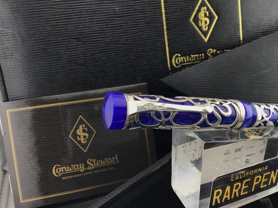 Bolígrafo Conway Stewart Chatsworth Henry Simpole PLATA ESTERLINA AZUL 1/1 Foto 3 de 4