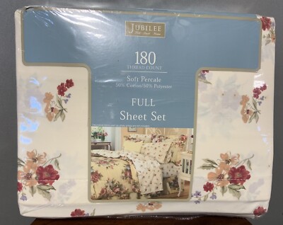 Jubilee Full Sheet Set Jenna Sheet Set W/ Pillowcases NIP