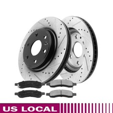 Front Disc Brake Rotors and Brake Pads For Saturn Outlook 2007-2010 2PCS 55150