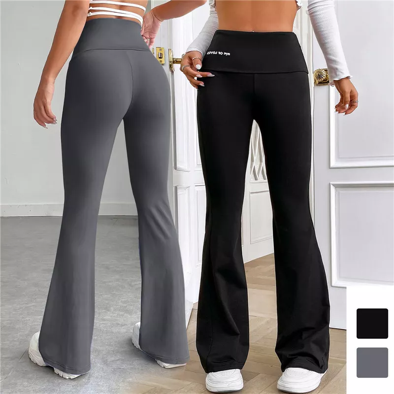 Women High Waist Yoga Flare Pants Bootcut Wide Leg Leggings Fitness Trousers ❤Gym