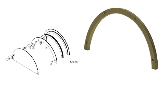 Duranodic Bronze Optional Spacer Kit for 723DU Half-Round Ticket Duranodic Bronze Optional Spacer Kit for 723DU Half-Round Ticket