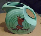 New Fiesta Disc Pitcher Scooby Doo Snacks Homer Laughlin  Sea Mist Green 1998