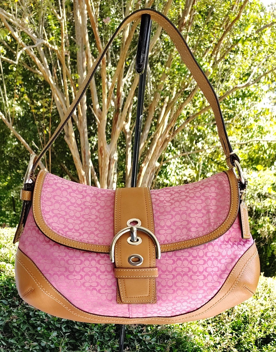 Coach Z16246 Vintage Pink Soho Y2K Signature C Canvas Shoulder Bag