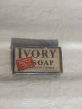 Vintage 1940s  Ivory Soap Bar Large Size Proctor & Gamble Advertising ~ Orig Pkg