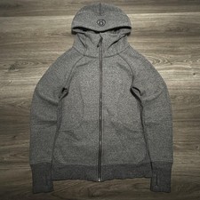 Lululemon Scuba Hoodie Womens 6 Gray Full Zip Fleece Sweatshirt Jacket Yoga EUC