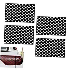 Car Heart-Shaped Car Taillight Stickers, Creative Waterproof Rear 4 PCS Black
