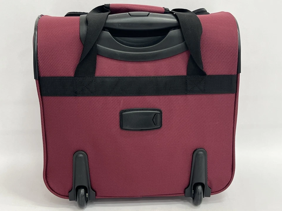 Pacific Coast Signature Underseat 15.5" Rolling Tote Carry-On Luggage Red NEW - Image 4 of 4