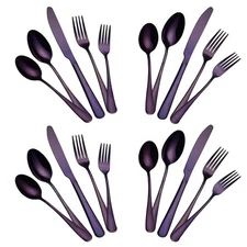 Flatware Set for 4, 20-Piece, Stainless Steel Silverware Cutlery Tableware In...
