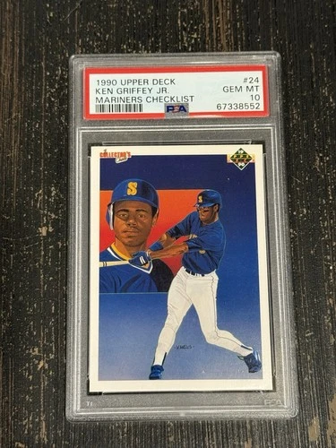 1990 Upper Deck Ken Griffey Jr. #24 PSA 10 Seattle Mariners THE KID ⚾️ CHECKLIST