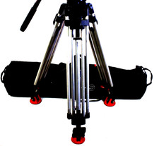 SACHTLER DA TRIPOD SYSTEM MID-LEVEL SPREADER 7007 FEET 7004 BAG SERVICED 99 Lbs