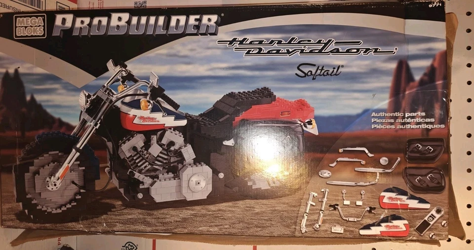 Mega Bloks ProBuilder Harley Davidson Softail Model Kit New Open Damaged Box - Image 2 of 4
