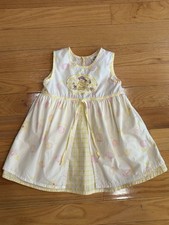 Vintage The Disney Store Winnie The Pooh Picnic Girls 4t Dress Flowers Rare HTF