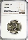 1949-D Washington Quarter NGC MS64 #GA6-22