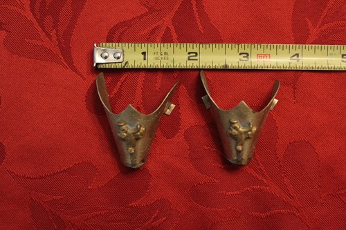 Vintage Saddle Theme Western Cowboy Boot Tips Engraved Pair