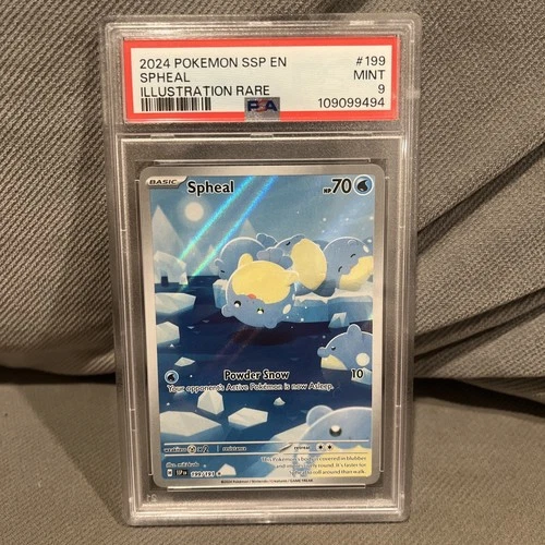 2024 POKEMON SSP EN-SURGING SPARKS ILLUSTRATION RARE #199 SPHEAL PSA 9