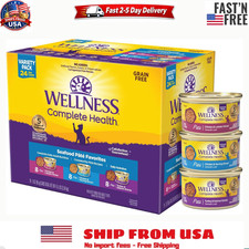 Wellness Complete Health Adult Wet Cat Food, Seafood Pate, 3 oz, Pack of 24 Cans