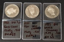 x3 ~ Silver $20 British Virgin Island Coins ~ .925 Sterline 19.09g each