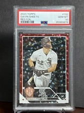 2023 Topps #132 Gavin Sheets Red Foil Parallel /199 PSA 10 GEM MINT