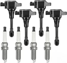 Set of 4 Ignition Coil Pack UF549 & Spark Plugs 9029 