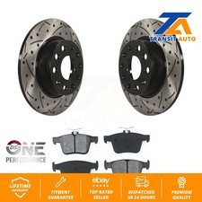 Rear Drill Slot Brake Rotor Semi-Metallic Pad Kit For Volkswagen Taos Audi A3 TT