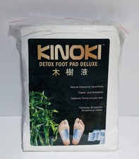 30 Pack Kinoki Deluxe Detox Foot Pads Deluxe Captures Toxins Cleans Refreshes