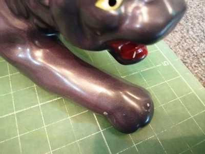 Vintage Purple Panther Ceramic Figurine Japan | eBay